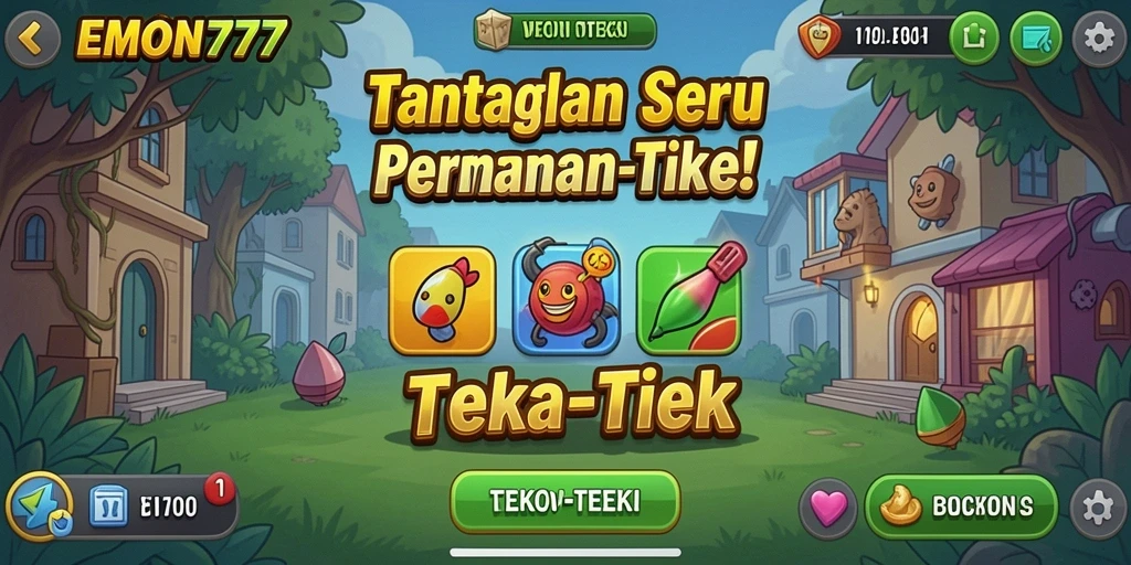 Tampilan antarmuka EMON777 dengan berbagai teka-teki menarik.