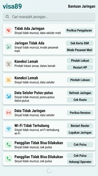 Tampilan link alternatif visa89