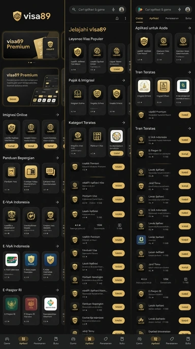 Tampilan katalog aplikasi visa89